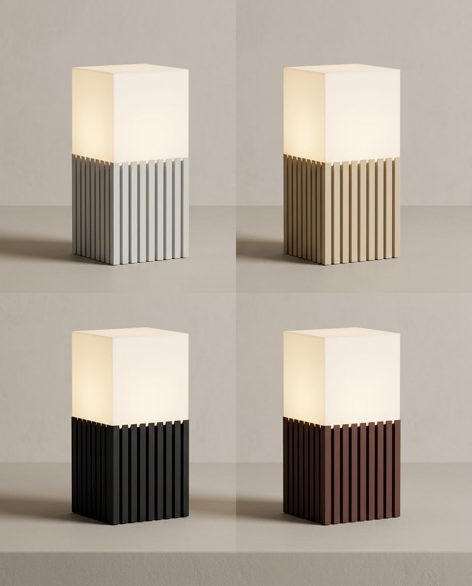 Candeeiro de Mesa Minimalista Japandi em Impressão 3D (Eco-Friendly)
