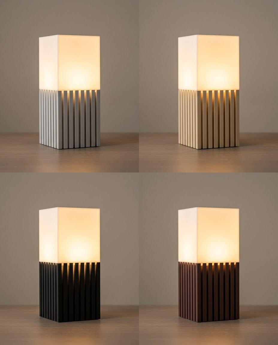 Candeeiro de Mesa Minimalista Japandi em Impressão 3D (Eco-Friendly)