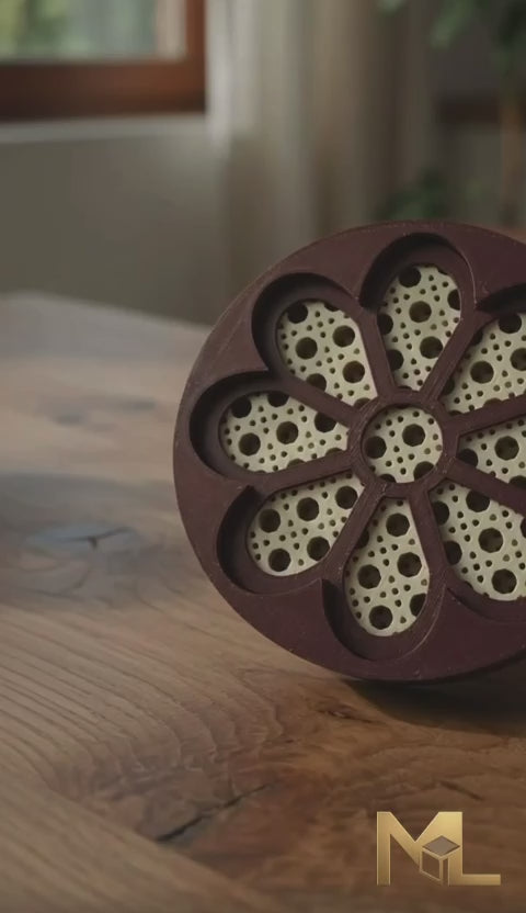 Conjunto de Bases de Copos Flower Rattan (8 Peças)